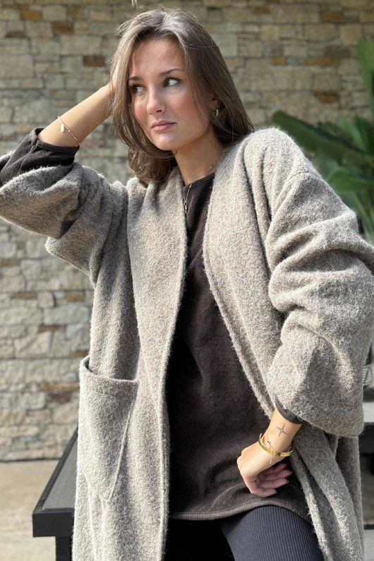 Norbury Japanese Duster Coat Mocha /20=